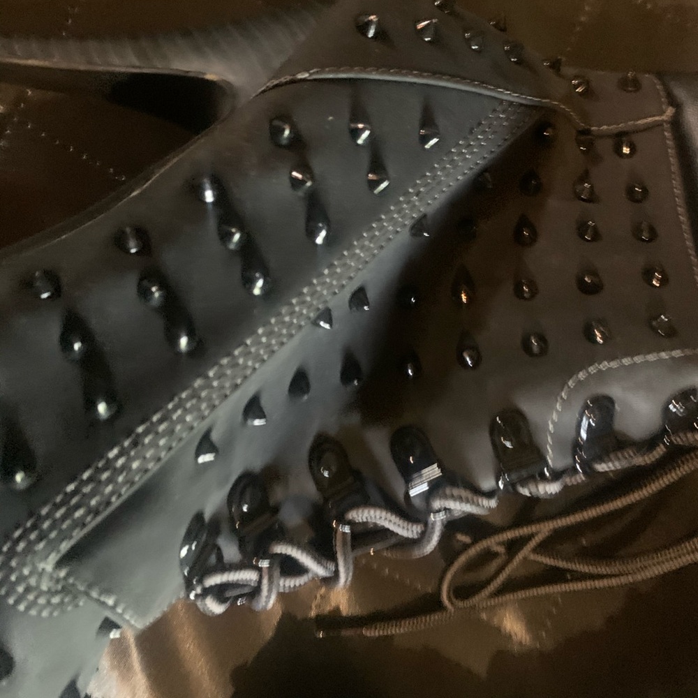 Black spiked heels Jlo style